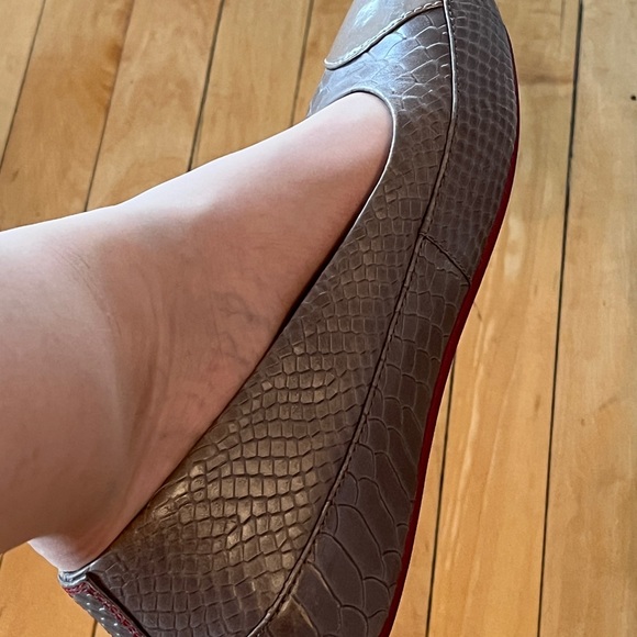 FitFlop, very good condition, animal print Brown Leather Slip-on Ballet flat - Picture 5 of 16